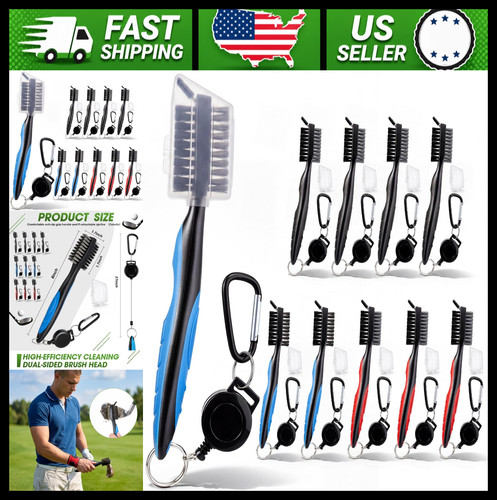 Golf club brush and - club, groove