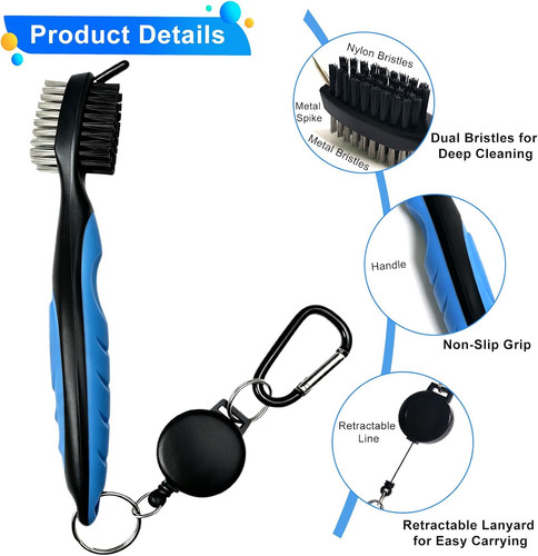 Golf club brush groove - club,