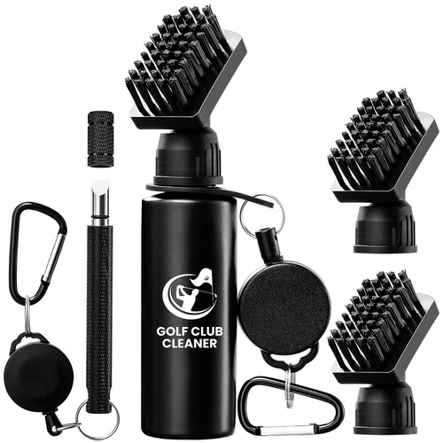 Golf club brush cleaner with - club,